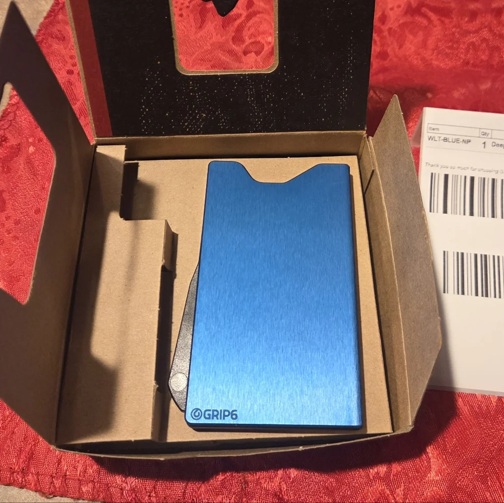 Deep Blue GRIP6 Wallet With Leather Jacket